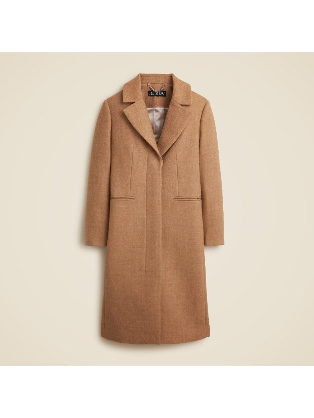 NWT J.Crew Savoy Topcoat in Soft Brown Italian Wool-blend Melton Coat 2P